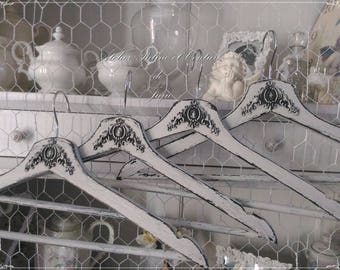 4 Cintres Shabby Chic Victorien