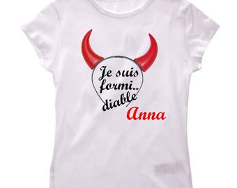 Devil Girl shirt tee personalized with name