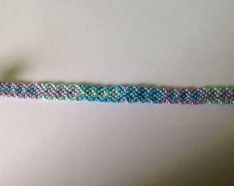 Bracelet Brazilian blue pink and green