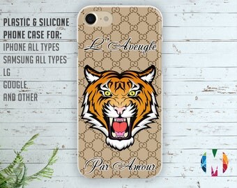 Gucci Tiger case L'Aveugle Par Amour Gucci Samsung S8 case Iphone 6s case Gucci Iphone 7 case Gucci plastic case Gucci Galaxy S7 edge case
