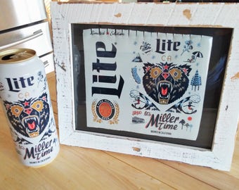 California Miller Lite Framed Beer Can