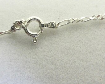 Stunning Figaro Italy 1.5mm Sterling Silver Chain!!