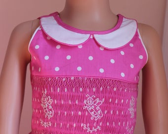 Dress child pink collar Peter Pan