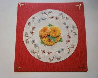 Embroidered card and 3d Buttercup (18)