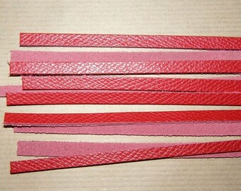 5mm wide red leather strap