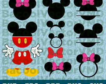 Mickey Mouse SVG Pack - Mickey Clipart - Mickey Cut Files - SVG Files For Silhouette - Files For Cricut - Cuttable design - Mickey Mouse Svg
