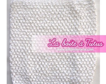 7/8/9/10 years stretch crochet tutu dress strapless white girl