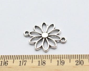 6 Flower Connector Charms