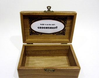 Groomsman gift box, Will you be my groomsman, Groomsman Proposal, Best Man Gift, Groomsman Gift, Will you be my Best Man? Wood Groomsman Box