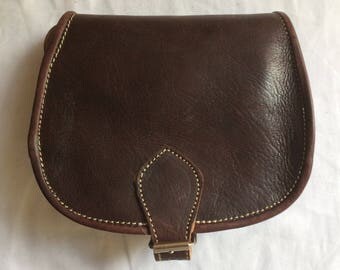 Hobo satchel shoulder 100% leather color Brown (dark brown)