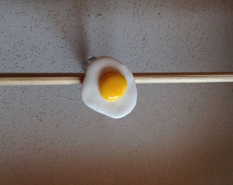 polymer clay fried egg ring