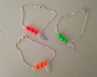 Bracelet with neon beads
