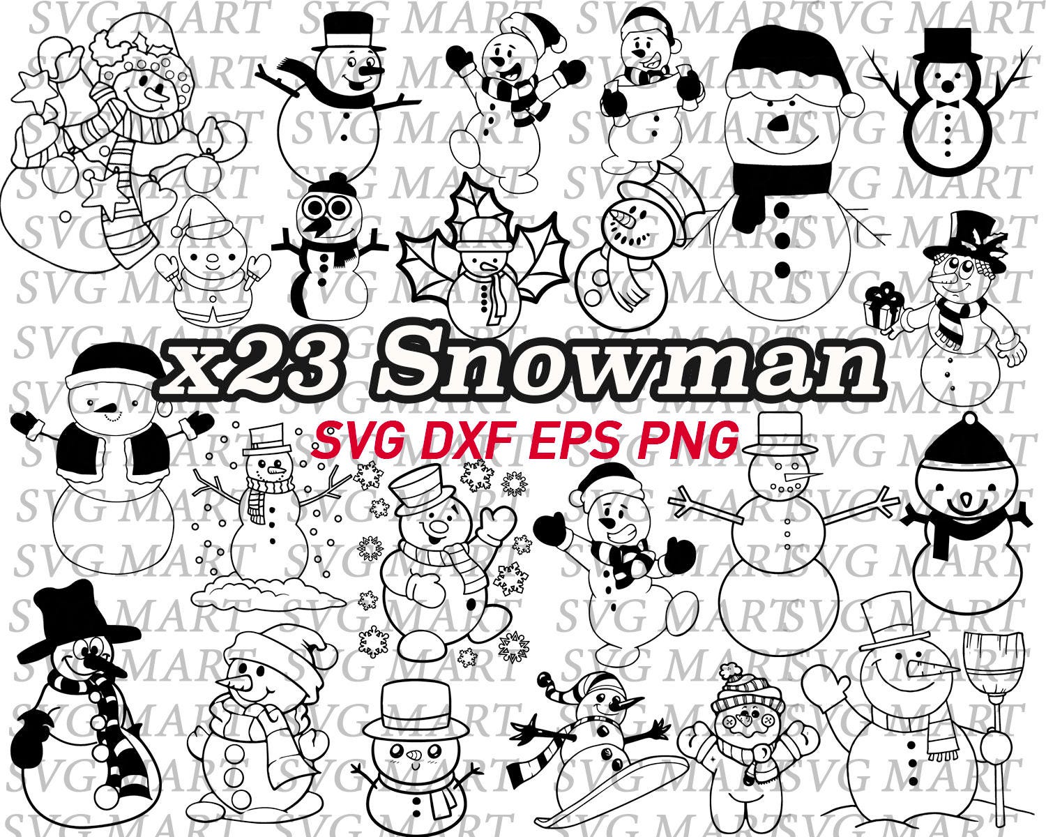 snowman svg snowman clipart vector eps dxf png