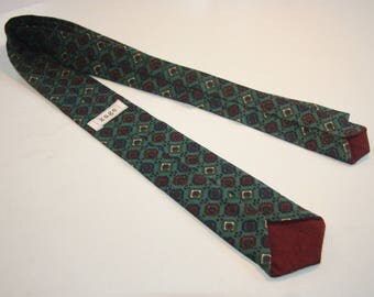 Diamond Print Skinny Tie - Handmade - 100% Recycled Material - One of a Kind!