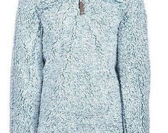Monogrammed Sherpa Pullover, Women's Monogrammed Sherpa Quarter Zip Pullover,