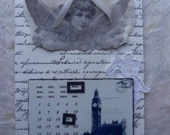 perpetual calendar retro Angel and the Tower
