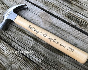 Engraved Hammer Personalized Hammer Housewarming Gift Tool Gifts Groomsman Gift Father Of The Bride Gift Bride To Groom Gift Dad Gifts