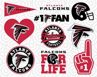 ATLANTA FALCONS SVG Set, Atlanta Falcons Digital Download Files, Football Logos, Die Cut Files in dxf, png, jpg, eps, pdf, S-05
