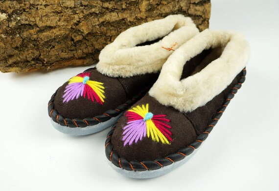 leather childrens slippers