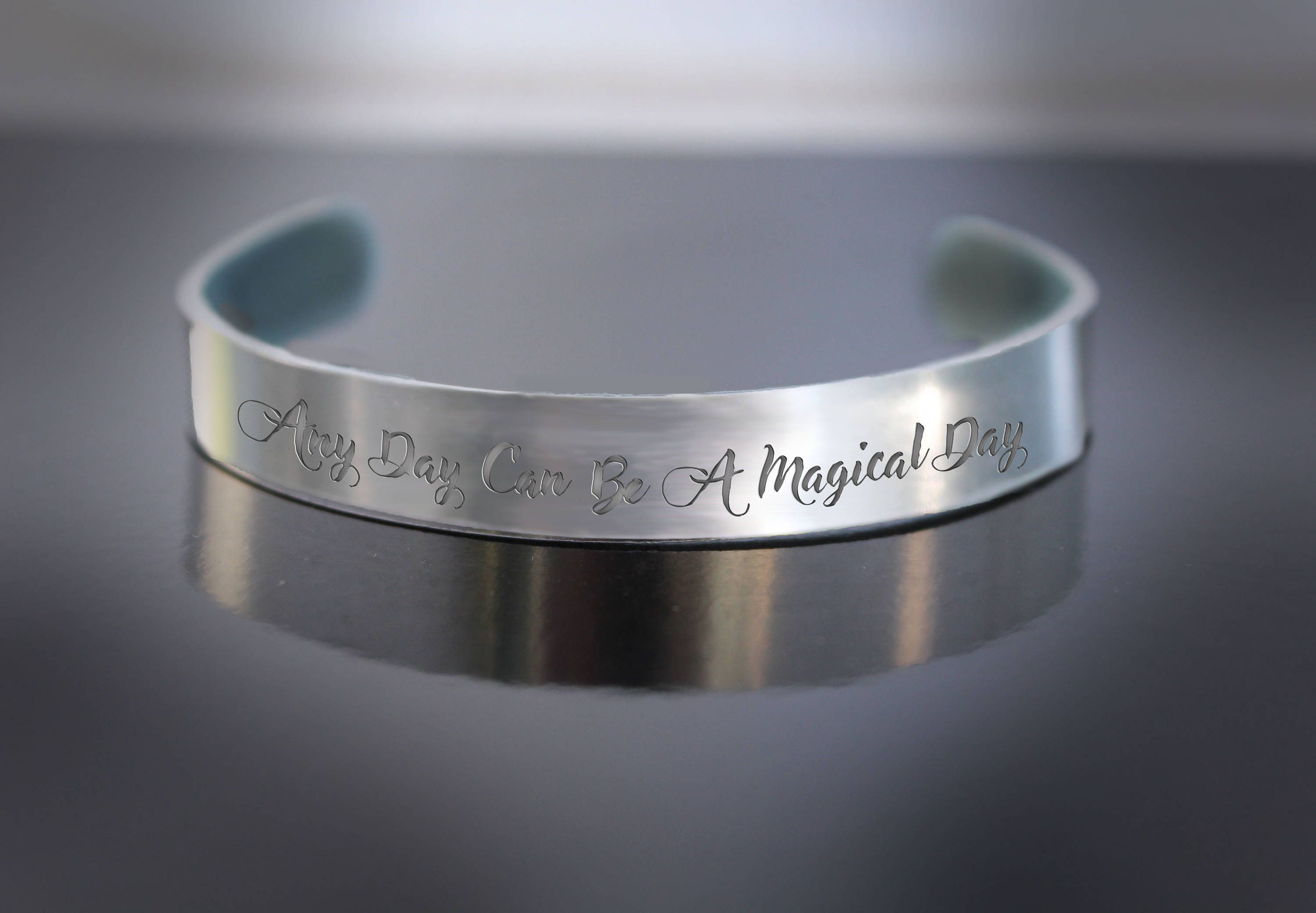 Custom Engravable Cuff Bracelet Aluminum Cuff Aluminum