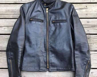 Biker leather jacket | Etsy