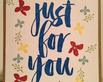 Just for you cards | Etsy