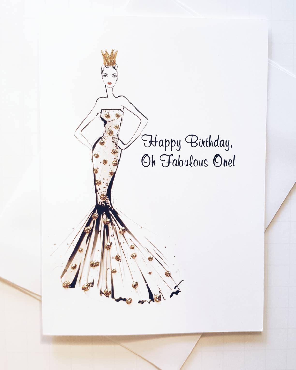 Birthday Card Fabulous Birthday Card Fashion Illustration