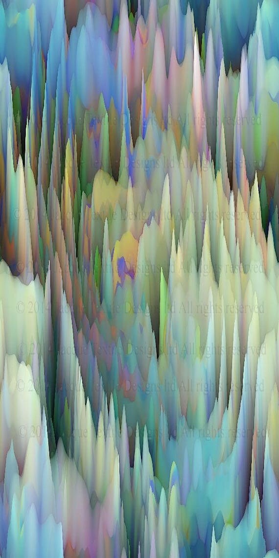 Icicles Ice Glacier Blue Artist Made Lycra Knit Fabric By The Yard Athletic Apparel Swimwear Swim Suit