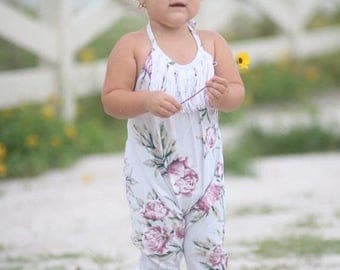 SALE Boho Knit Romper Pattern for girls sizes newborn - size 12 youth
