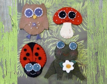 Woodland Forest ANIMALS PIN PDF Pattern