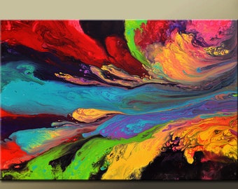Abstract Canvas Art Painting 30x20 Contemporary Gallery Wrapped Canvas Art by Destiny Womack - dWo - A Cosmic Journey