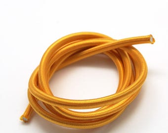 1 m elastic cord - sandow - 4.5 mm - saffron yellow