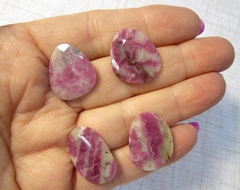 SALE Out Of TOWN Natural Pink Tourmaline Slice Gemstone Cabochon, Rose Cut Natural Pink Gemstone, Your Choice