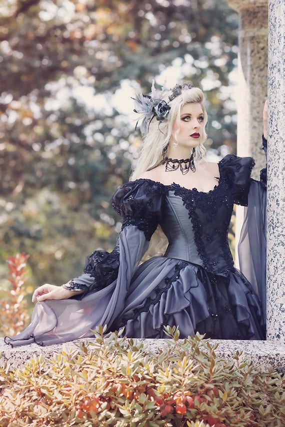 Custom Grey and Black Gothic Sleeping Beauty Halloween