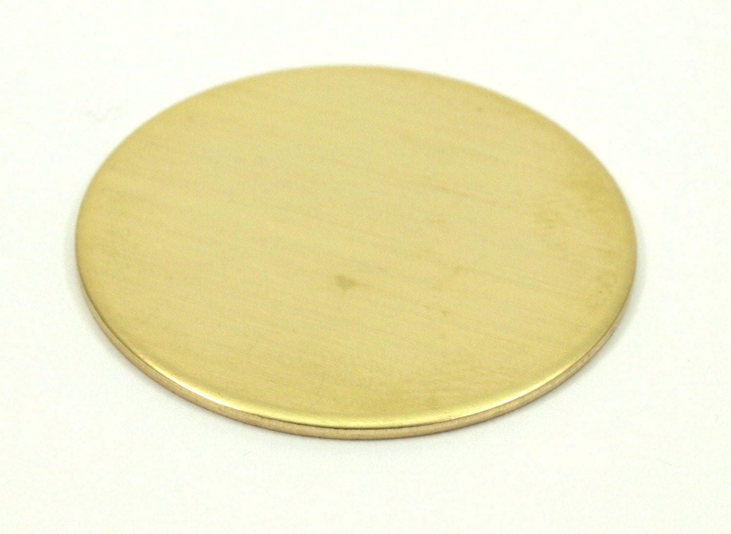 28mm Round Blank 10 Raw Brass Stamping Blanks Tags Without