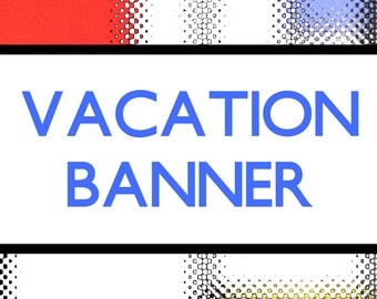 Etsy Vacation Banner, Etsy Shop Banner