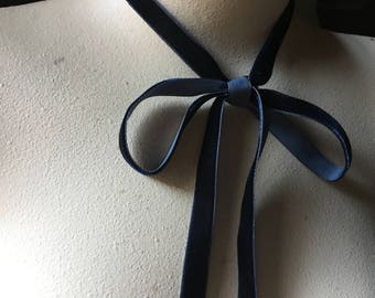 Blue velvet ribbon | Etsy