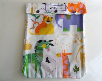 Zoo Bisou Animals Clear Front Tote XXL 8x10 for Diapers Wipes Nursing First Aid Inhaler/Spacer Epi Pens Children Baby Daycare School Bag