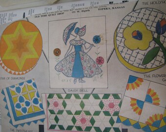 Vintage Quilt Scrapbook Collection Newspaper Clippings 1920's - 1940's