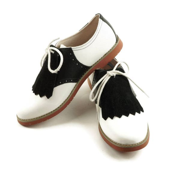 Black Suede Kilties for Womens Golf Shoes Black Kiltie 1950s