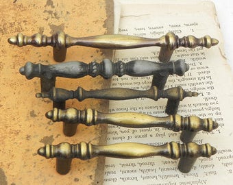 5 Salvaged Vintage Drawer Cabinet Dresser Pulls Knobs Handles Vintage Hardware Repurpose