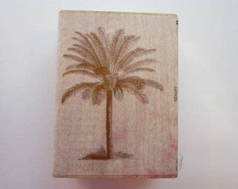 rubber stamp - PALM TREE - Anna Griffin All Night Media 76047 - used rubber stamp