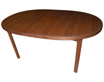 Mid-Century Dining Table of Teak with Two Inserts