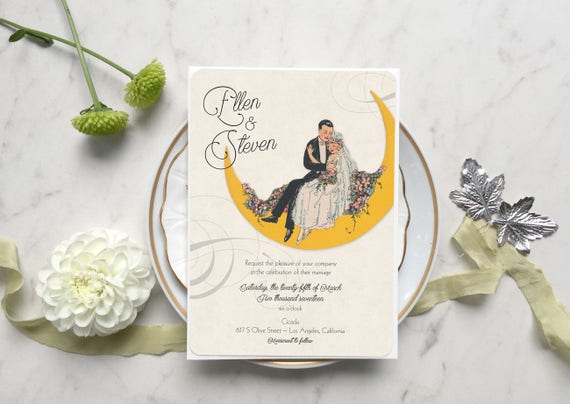 Paper Moon Wedding Invitations 9