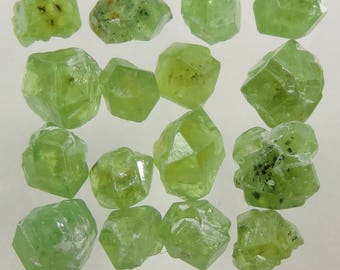 14 cts green demantoid garnet rough crystal lot AA Pakistan