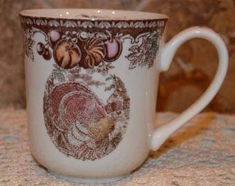 Lovely Johnson Brothers Mug~Autumn Monarch~England~From Original Engraving~EUC!