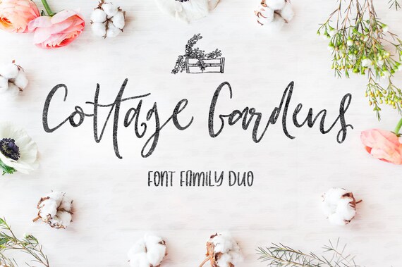 Calligraphy Font, Modern Calligraphy, Digital Fonts, Wedding Font, Invitation Font, Script Font, Digital Download, Cottage Gardens