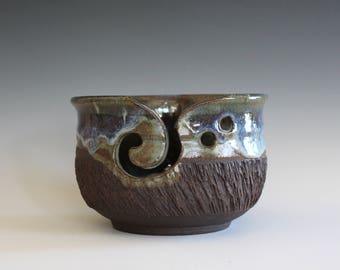 Yarn Bowl, handmade stoneware pottery,handmade ceramic yarn bowl, READY TO SHIP