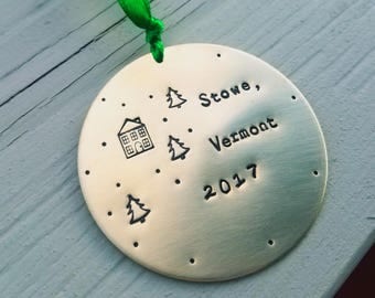 New Home Ornament - First Christmas In New Home Ornament - New Home Ornament Personalized - New Home 2017 - Ski Ornament - Ornament-