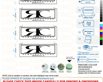 7.0815.2336 cotton labels, woven labels, hang tag